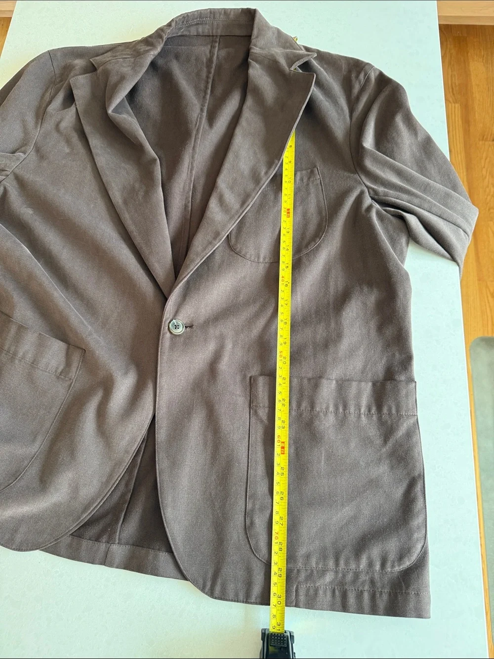 Stoffa Men's Brown Single-Button Blazer